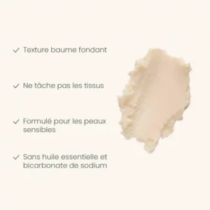 Déodorant Beaume Peaux Sensibles – Parfum Monoï Sans bicarbonate