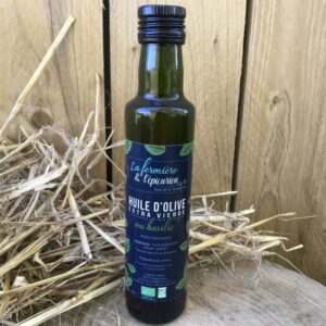 La Fermière et l’Épicurien – Huile d’Olive bio aromatisée au basilic
