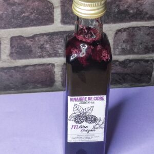La Fermière et l’Épicurien – Vinaigre de cidre aromatisé à la mûre et à l’origan